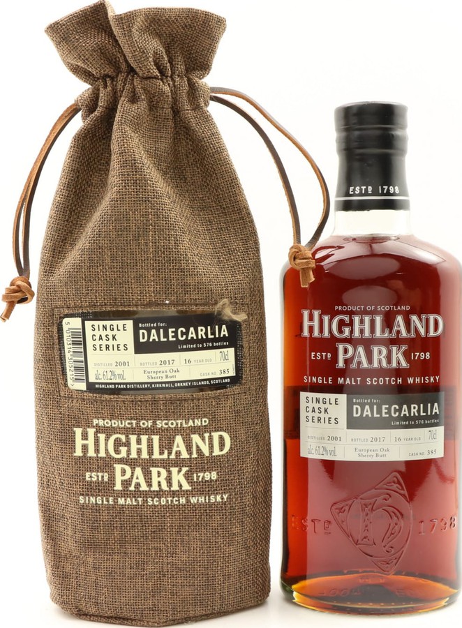 Highland Park 2001 Single Cask Series European Oak Sherry Butt #385 61.2% 700ml
