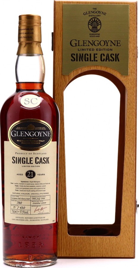 Glengoyne 1988 Single Cask Sherry Butt #780 57.5% 700ml