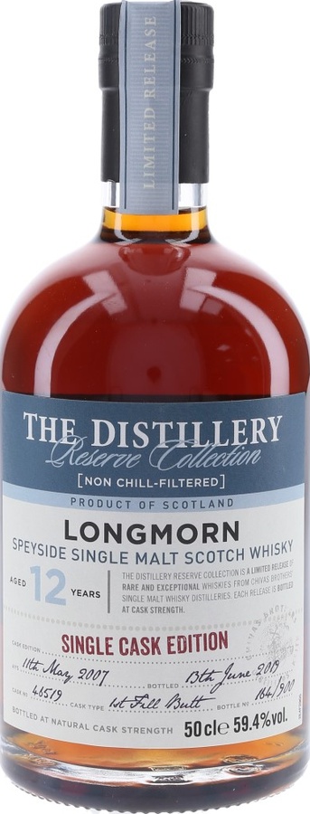 Longmorn 2007 The Distillery Reserve Collection 1st Fill Butt #46519 59.4% 500ml
