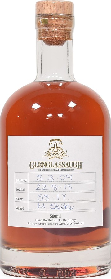 Glenglassaugh 2009 Hand Bottled at the Distillery Oloroso Sherry Hogshead 58.1% 500ml