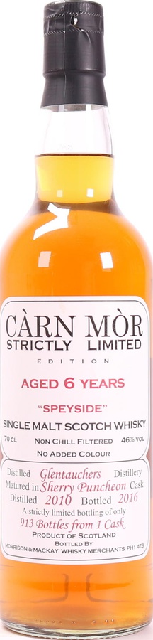 Glentauchers 2010 MMcK Carn Mor Strictly Limited Edition Sherry Puncheon 46% 700ml
