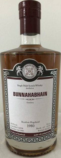 Bunnahabhain 1980 MoS Bourbon Hogshead 46.8% 700ml
