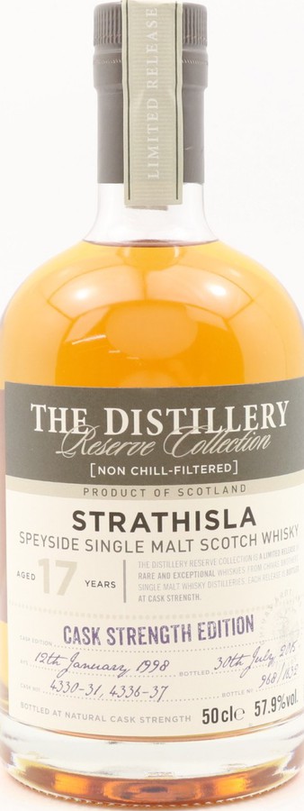 Strathisla 1998 The Distillery Reserve Collection 4330-31, 4336-37 57.9% 500ml
