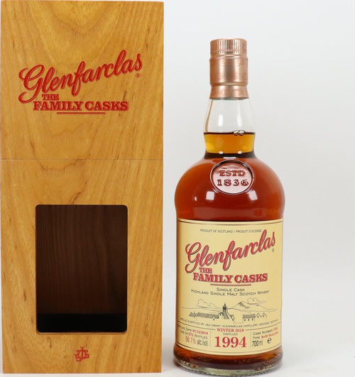Glenfarclas 1994 The Family Casks Release W18 Refill Sherry Butt #1581 56.1% 700ml