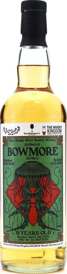 Bowmore 2002 TWK Bourbon Barrel Z02/20201 Wu Dram Clan 53% 700ml