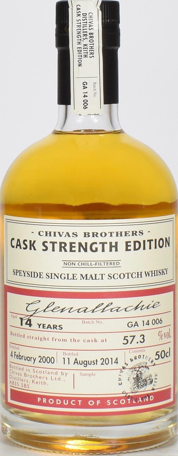 Glenallachie 2000 Chivas Brothers Cask Strength Edition Batch GA 14 006 57.3% 500ml