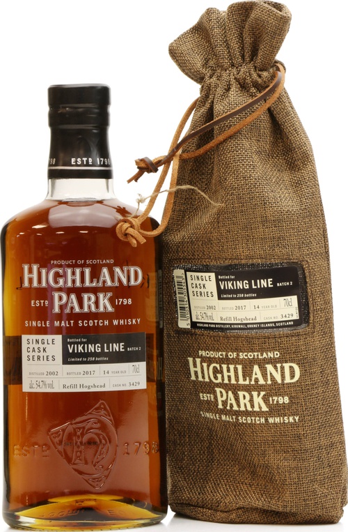 Highland Park 2002 Single Cask Series Refill Hogshead #3429 54.7% 700ml