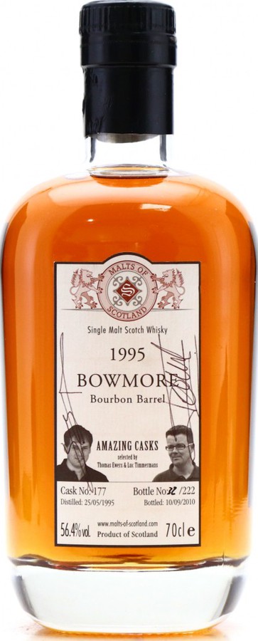 Bowmore 1995 MoS Amazing Casks Bourbon Barrel #177 56.4% 700ml