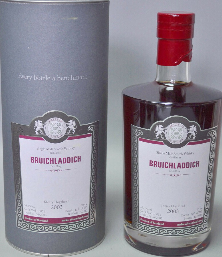 Bruichladdich 2003 MoS Sherry Hogshead 56.3% 700ml