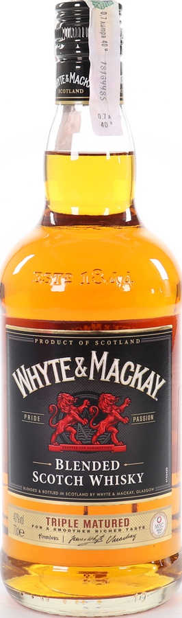 Whyte & Mackay Blended Scotch Whisky W&M Triple Matured 40% 700ml