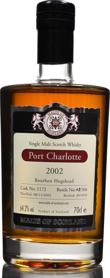 Port Charlotte 2002 MoS Bourbon Hogshead #1172 64.2% 700ml