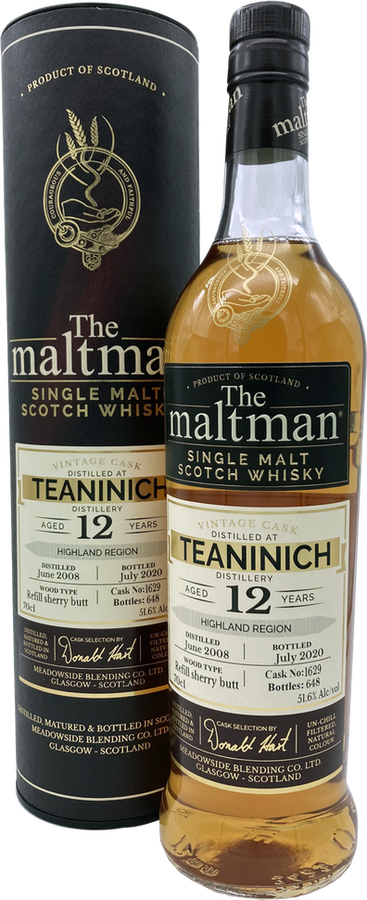 Teaninich 2008 MBl The Maltman Refill Sherry butt #1629 51.6% 700ml
