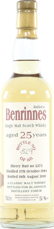 Benrinnes 1984 BF Sherry Butt #2273 51% 700ml