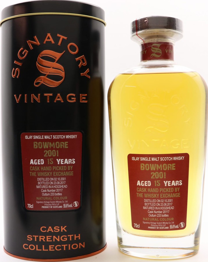 Bowmore 2001 SV Cask Strength Collection #20117 The Whisky Exchange Exclusive 55.6% 700ml