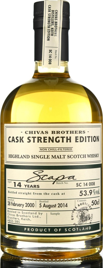 Scapa 2000 Chivas Brothers Cask Strength Edition Batch SC 14 008 53.9% 500ml