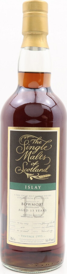 Bowmore 1995 SMS The Single Malts of Scotland Sherry Butt #419 56.4% 700ml