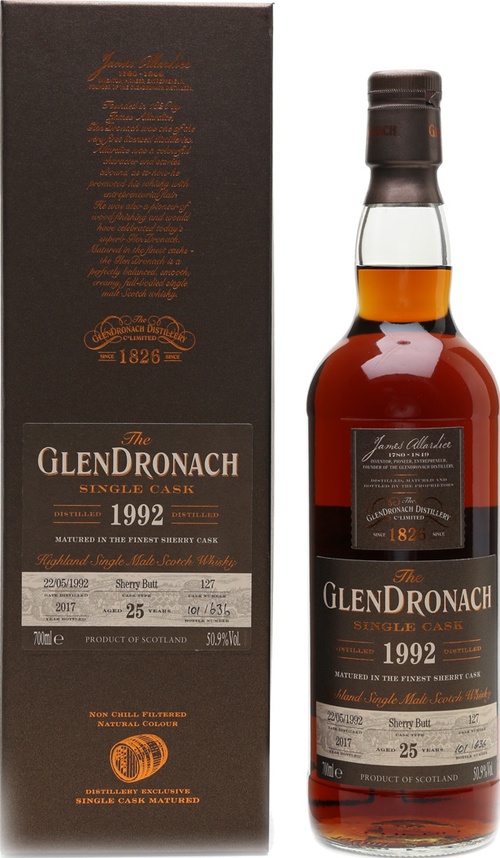 Glendronach 1992 Single Cask Batch 16 Sherry Butt #127 50.9% 700ml