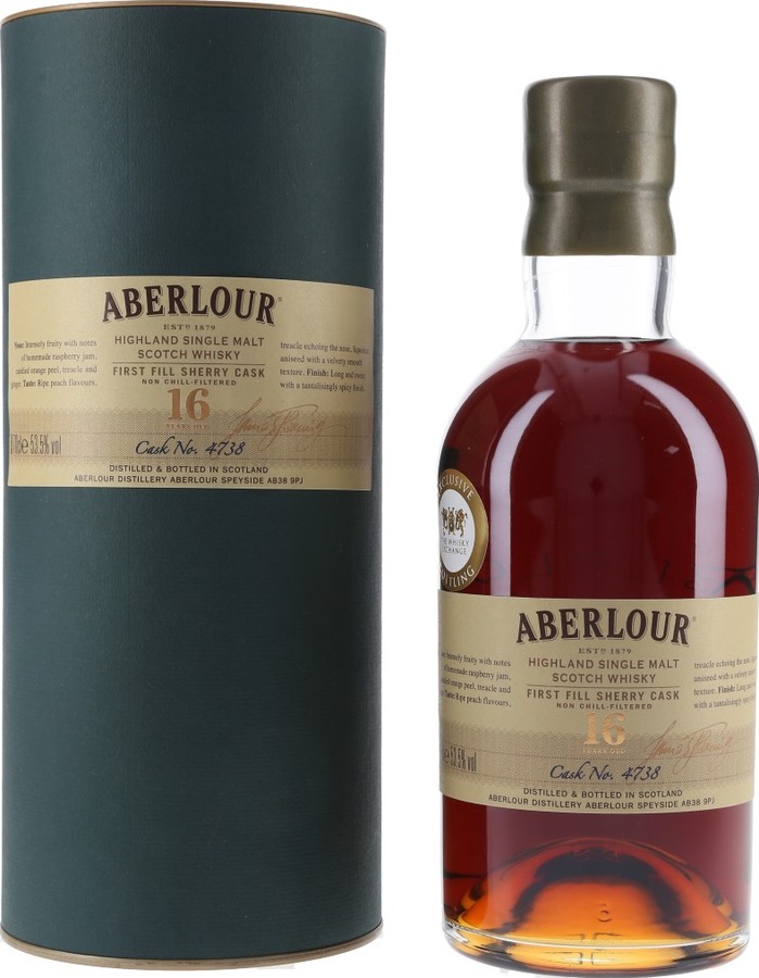 Aberlour 16yo 1st Fill Sherry Cask #4738 The Whisky Exchange Exclusive 53.5% 700ml