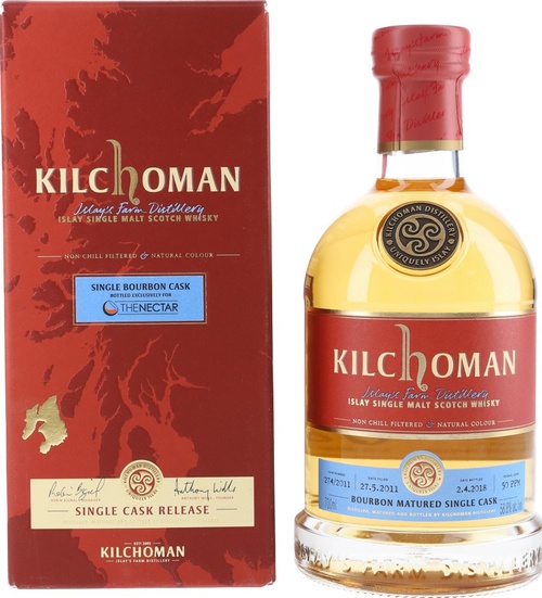 Kilchoman 2011 Bourbon Matured Single Cask 274/2011 The Nectar 58.8% 700ml