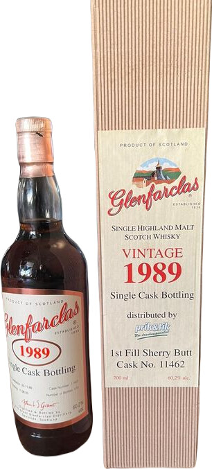 Glenfarclas 1989 for Fisser Brouwerij 1st Fill Oloroso Sherry Butt #11462 60.2% 700ml