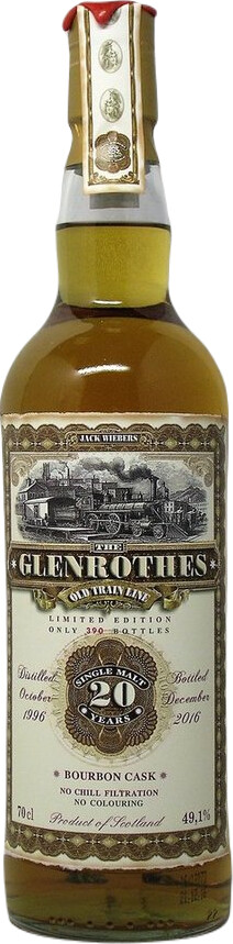 Glenrothes 1996 JW Old Train Line Bourbon Cask #18 49.1% 700ml