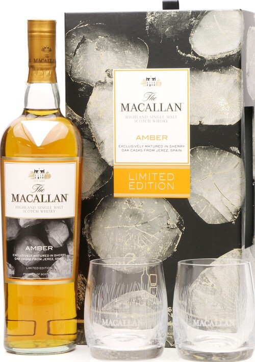 Macallan Amber Gixtbox With Glasses 40% 700ml