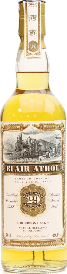 Blair Athol 1988 JW Old Train Line Bourbon Cask #4873 49.1% 700ml