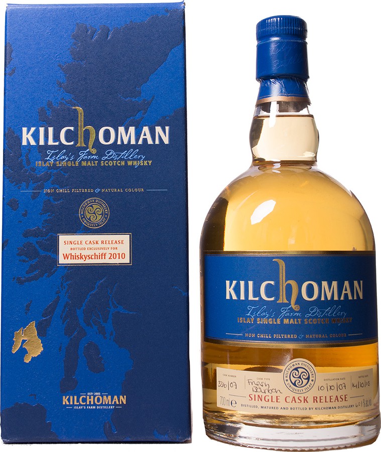 Kilchoman 2007 Single Cask for Whisky Schiff Zurich Fresh Bourbon 336/07 62.1% 700ml