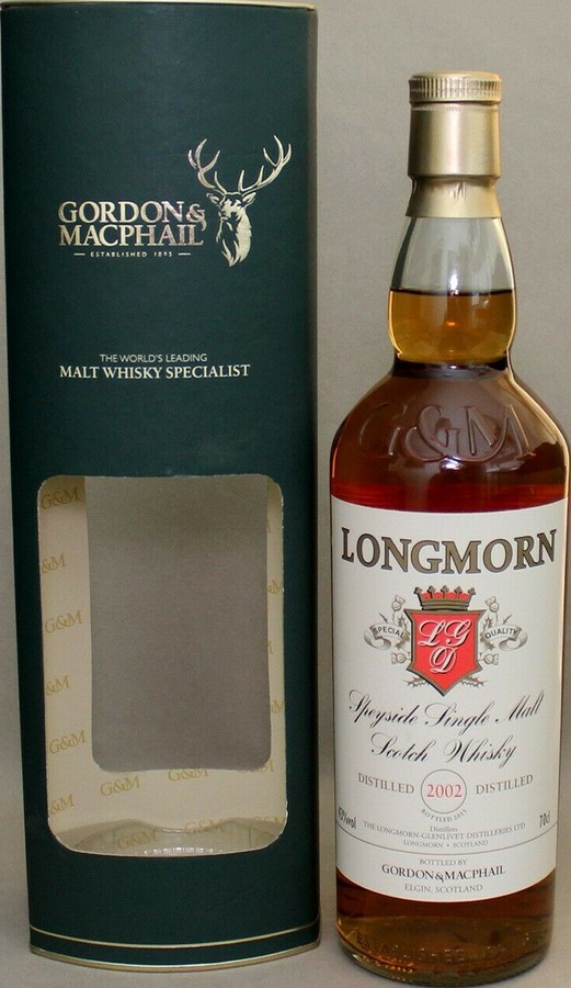 Longmorn 2002 GM Licensed Bottling 1st Fill Sherry Hogsheads 43% 700ml