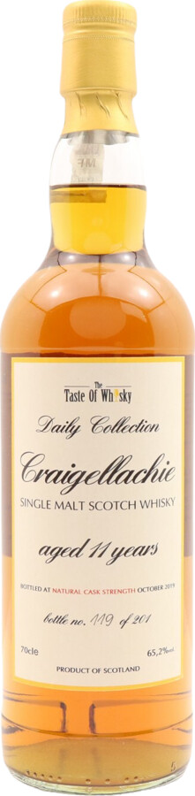 Craigellachie 2007 TTOW Daily Collection 11yo Refill Bourbon Hogshead #70900706 65.2% 700ml