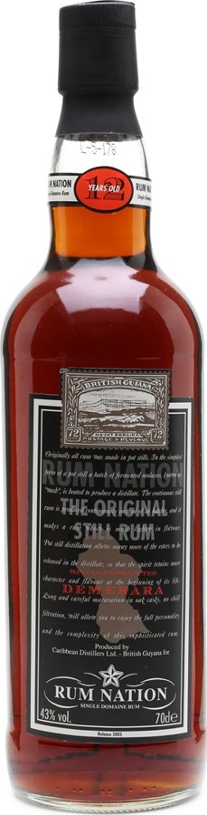 Rum Nation Demerara 12yo 43% 700ml