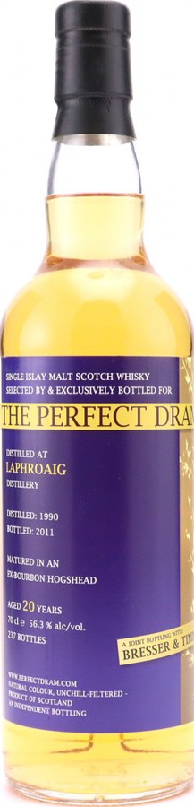 Laphroaig 1990 TWA The Perfect Dram Bourbon Cask Joint bottling with Bresser & Timmer 56.3% 700ml