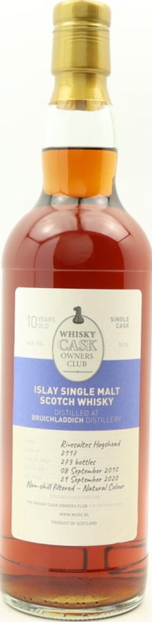 Bruichladdich 2010 UD Rivesaltes Hogshead #2117 Whisky Cask Owners Club 64% 700ml