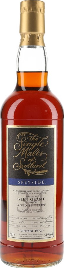 Glen Grant 1972 SMS The Single Malts of Scotland Sherry Butt #2380 54.9% 700ml