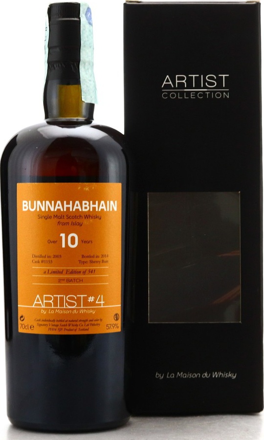 Bunnahabhain 2003 LMDW Artist #4 2nd Batch Sherry Butt #1153 57.9% 700ml