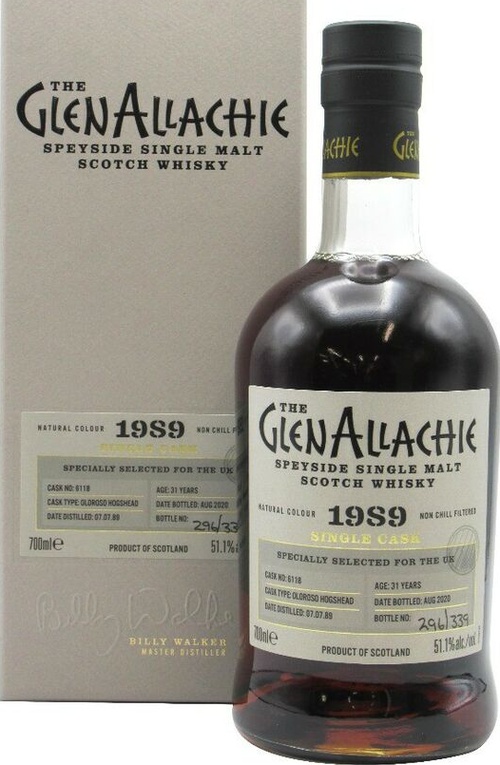 Glenallachie 1989 Single Cask PX Hogshead #6117 50.7% 700ml