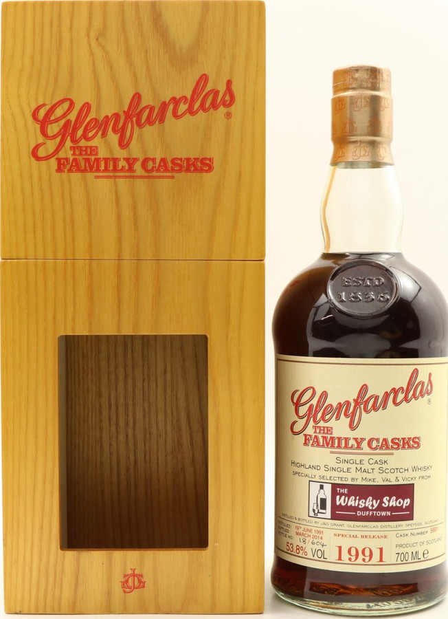 Glenfarclas 1991 The Family Casks Special Release sherry #5691 53.8% 700ml