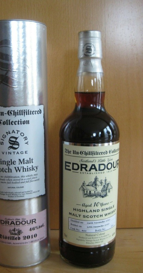 Edradour 2010 SV The Un-Chillfiltered Collection Sherry Cask #400 46% 700ml