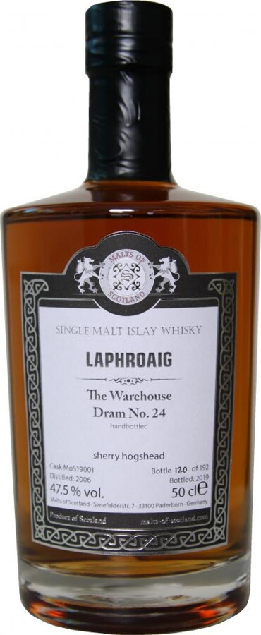 Laphroaig 2006 MoS The Warehouse Dram #24 Sherry Hogshead 47.5% 500ml