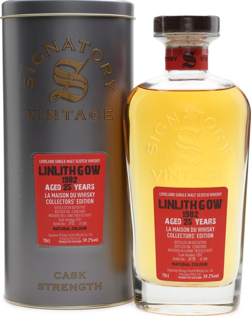 Linlithgow 1982 SV Cask Strength Collection LMDW Wine Treated Butt #2201 59.2% 700ml