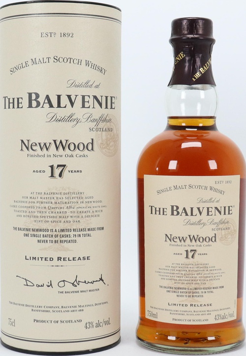 Balvenie 17yo New Wood Limited Release 43% 750ml