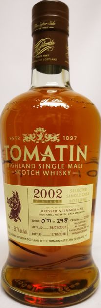 Tomatin 2002 Selected Single Cask Bottling #33197 Bresser & Timmer Exclusive 56.7% 700ml