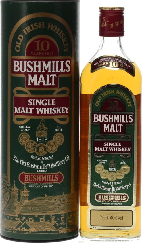 Bushmills 10yo Single Malt Whisky 40% 750ml