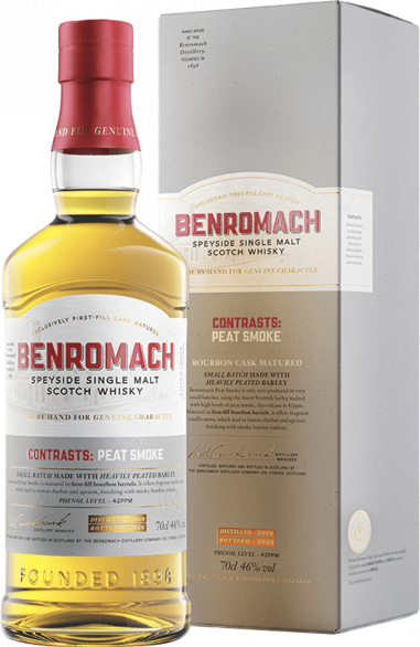 Benromach 2009 Peat Smoke 1st fill Bourbon barrels 46% 700ml