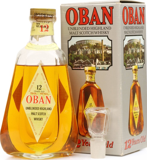 Oban 12yo Unblended Highland Malt Scotch Whisky 43% 750ml