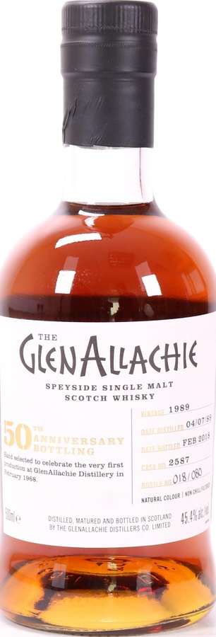 Glenallachie 1989 50th Anniversary Bottling #2587 45.4% 500ml