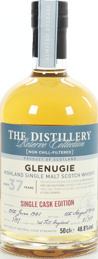 Glenugie 1981 The Distillery Reserve Collection 3rd Fill Hogshead #3197 48.8% 500ml