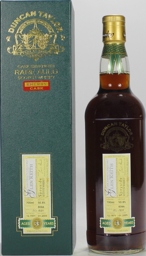Glen Keith 1971 DT Rare Auld Sherry Cask #8066 50.8% 700ml
