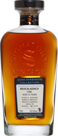 Bruichladdich 1990 SV Cask Strength Collection 23yo Refill Butt #183 55.9% 700ml