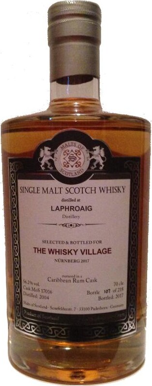 Laphroaig 2004 MoS 13yo Caribbean Rum Cask The Whisky Village Nuernberg 2017 56.2% 700ml